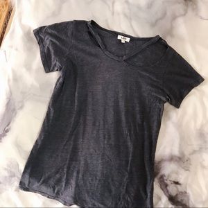 LNA grey cotton jersey tee with distressing S